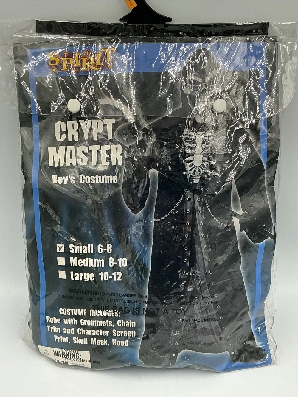Spirit Crypt Master Halloween Boys 6 - 8 Costume - Black